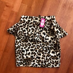 2b Bebe Leopard Skirt
